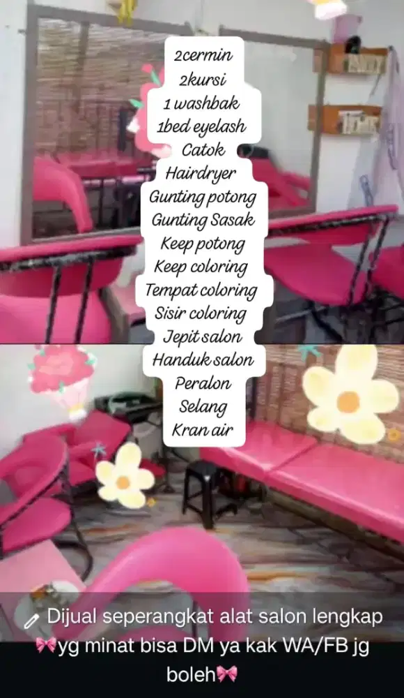 Dijual cepat seperangkat alat salon lengkap