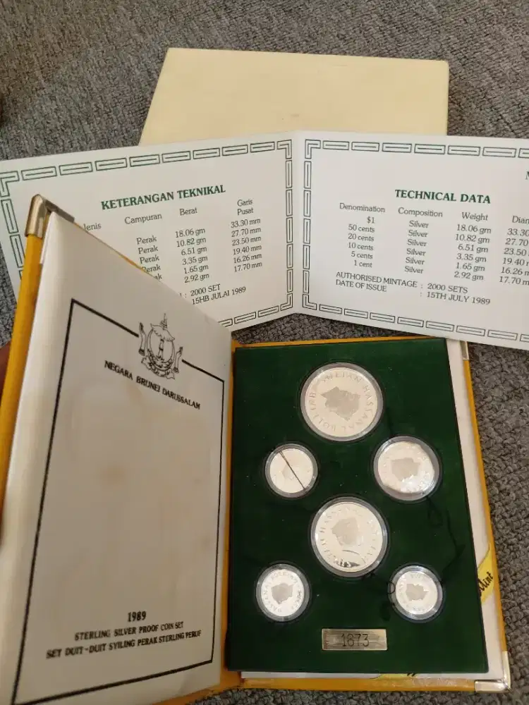 Koin Perak Sultan Hassanal Bolkiah 1989