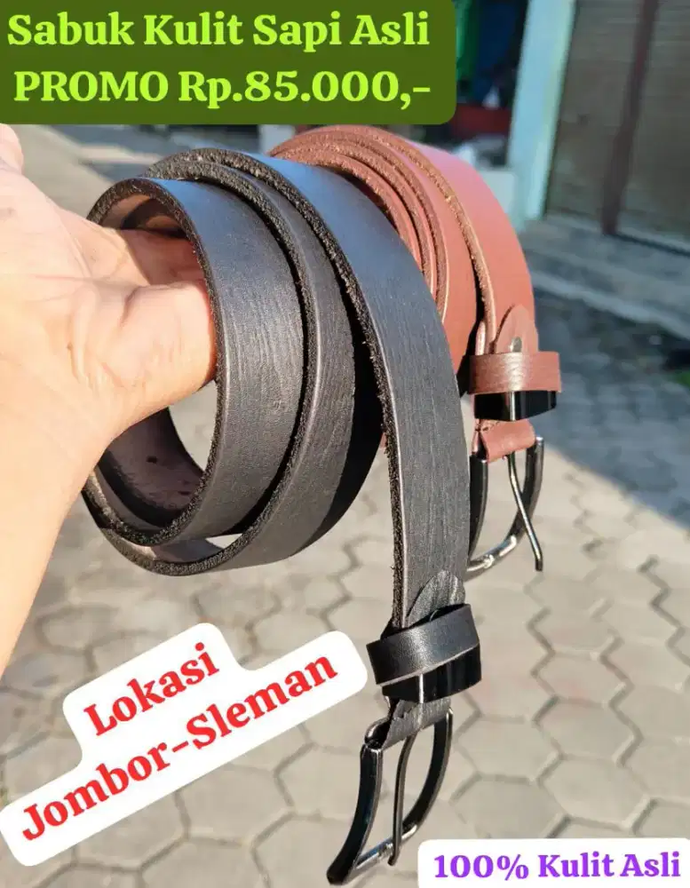 Sabuk Kulit Sapi Full Selapis Tanpa Jahitan