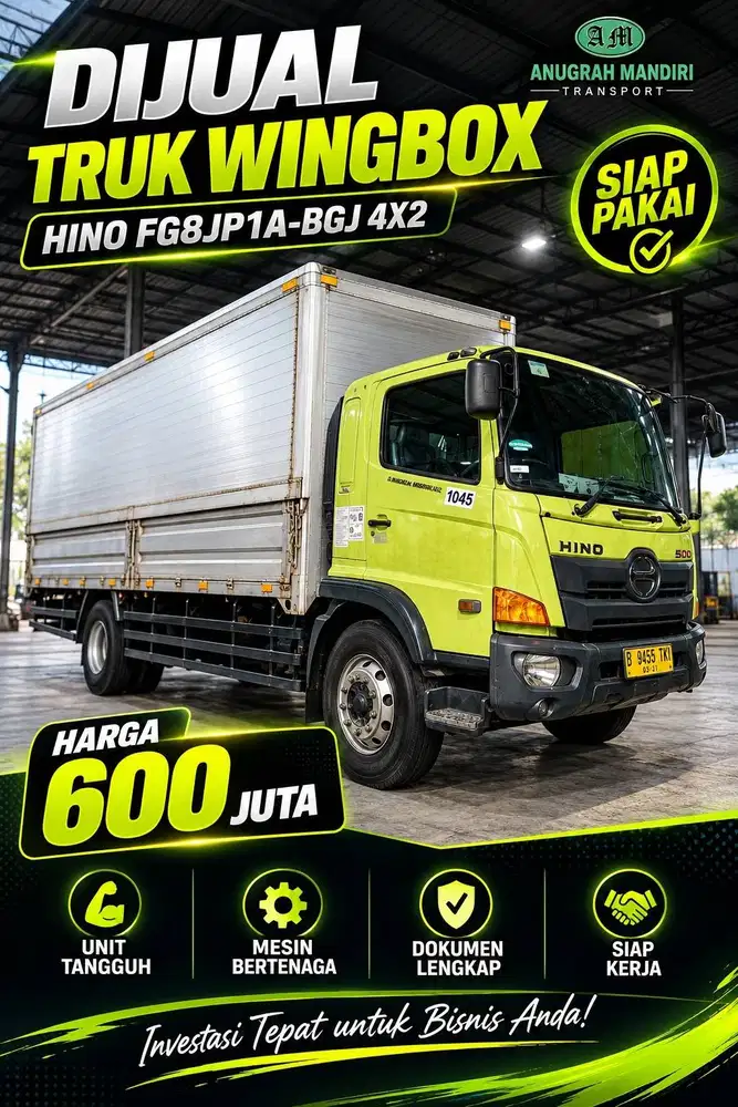DIJUAL HINO TRUK WINGBOX 2016 – 15 TON | SIAP KERJA