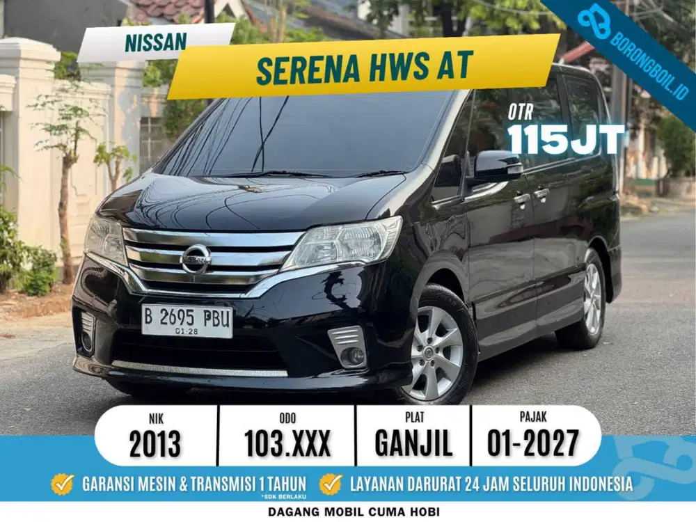 SIAP PAKAI! NISSAN SERENA HWS AT 2013 HITAM