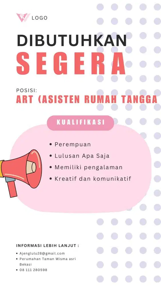 Loker ART asisten rumah tangga