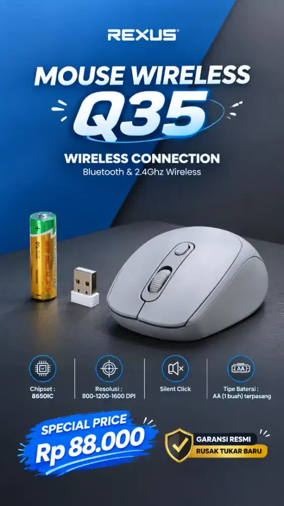 Mouse bluetooth rexus Q35