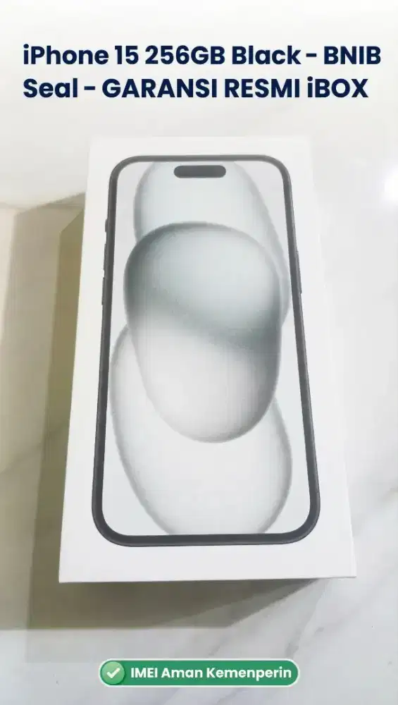 iPhone 15 256GB Black - BNIB 100% BARU SEGEL