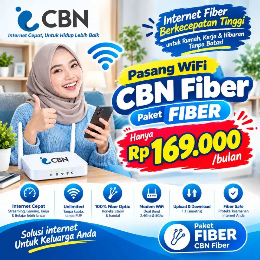Daftar Pasang Wifi CBN Murah 169.000rban Sekarang!