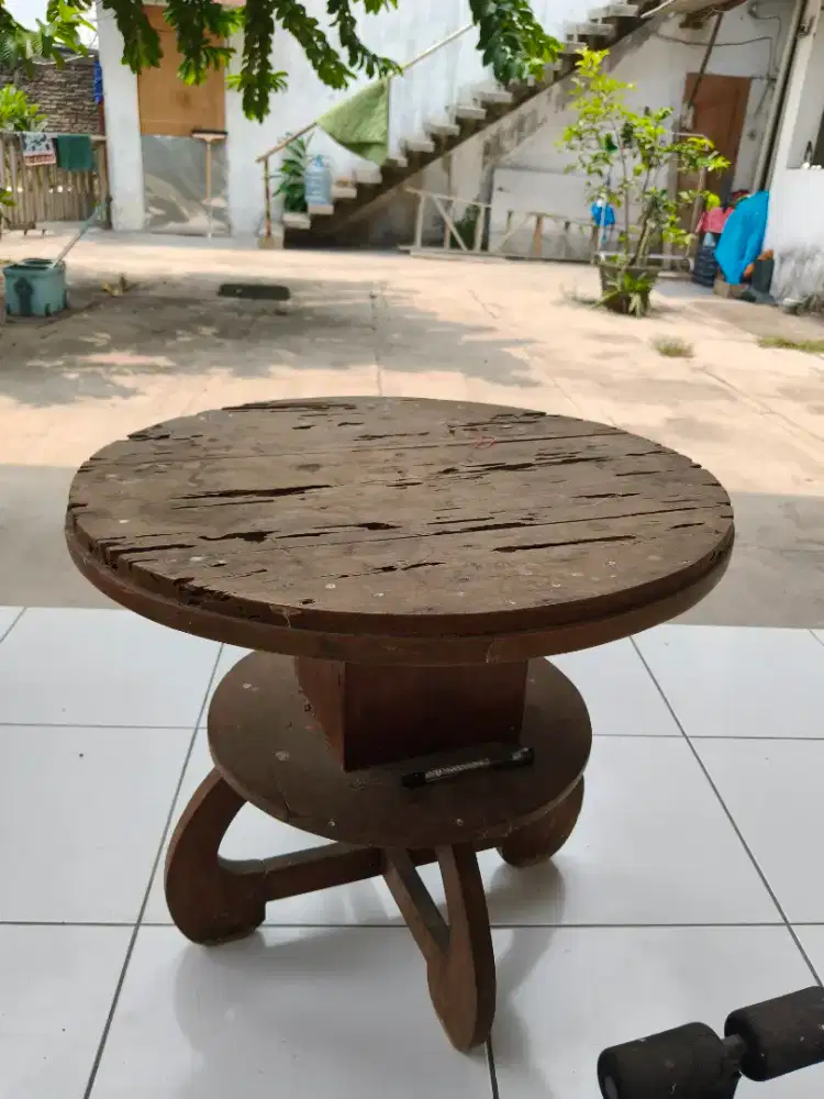 meja teh bulat lawas