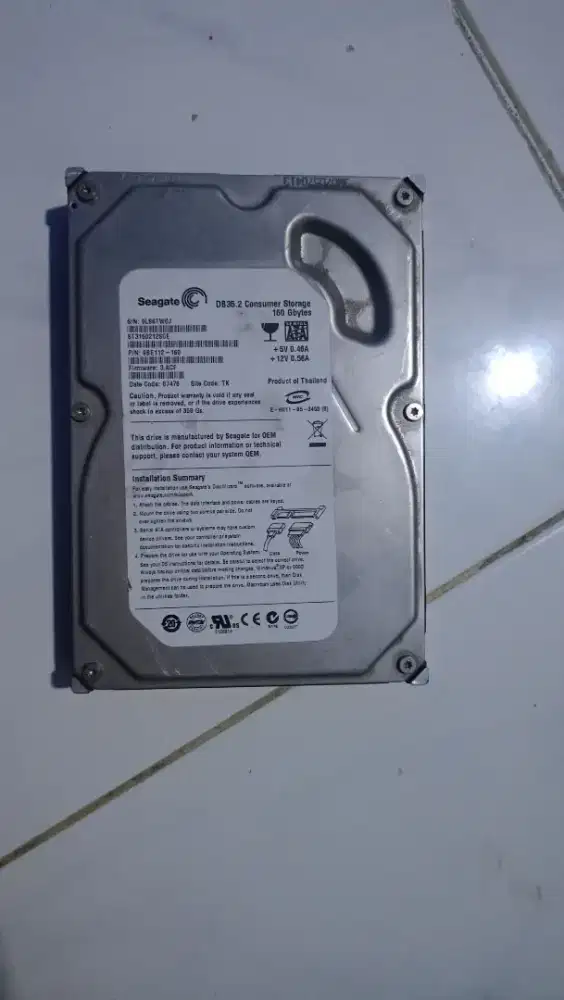 HDD 160GB siap pakai.