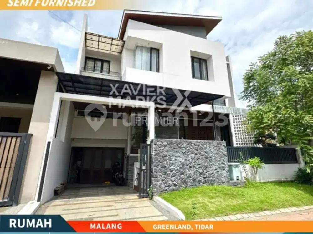 Rumah Mewah di Greenland Tidar Malang Row Jalan Lebar