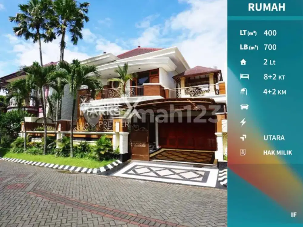 Rumah Mewah di Istana Dieng Kota Malang Carport Luas