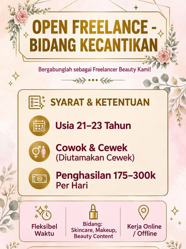 OPEN FREELANCE BEAUTY TEAM