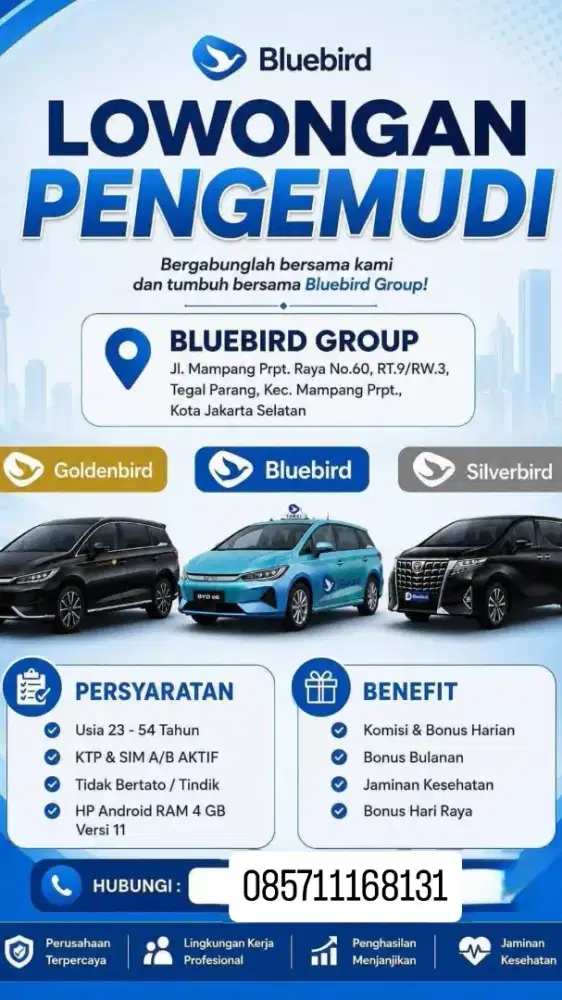 Lowongan driver bluebird