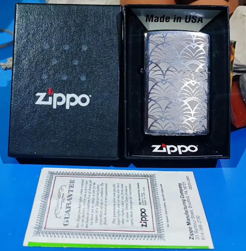 Zippo original seri 49027 Art Deco Design DIJAMIN ASLI