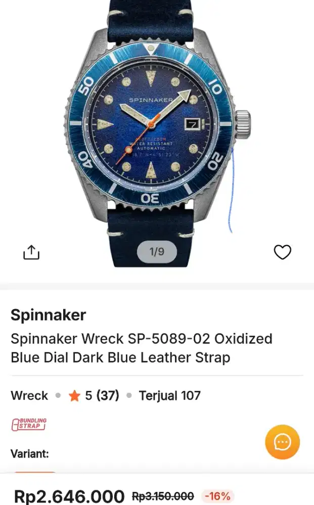 Jam tangan otomatis vintage spinnaker