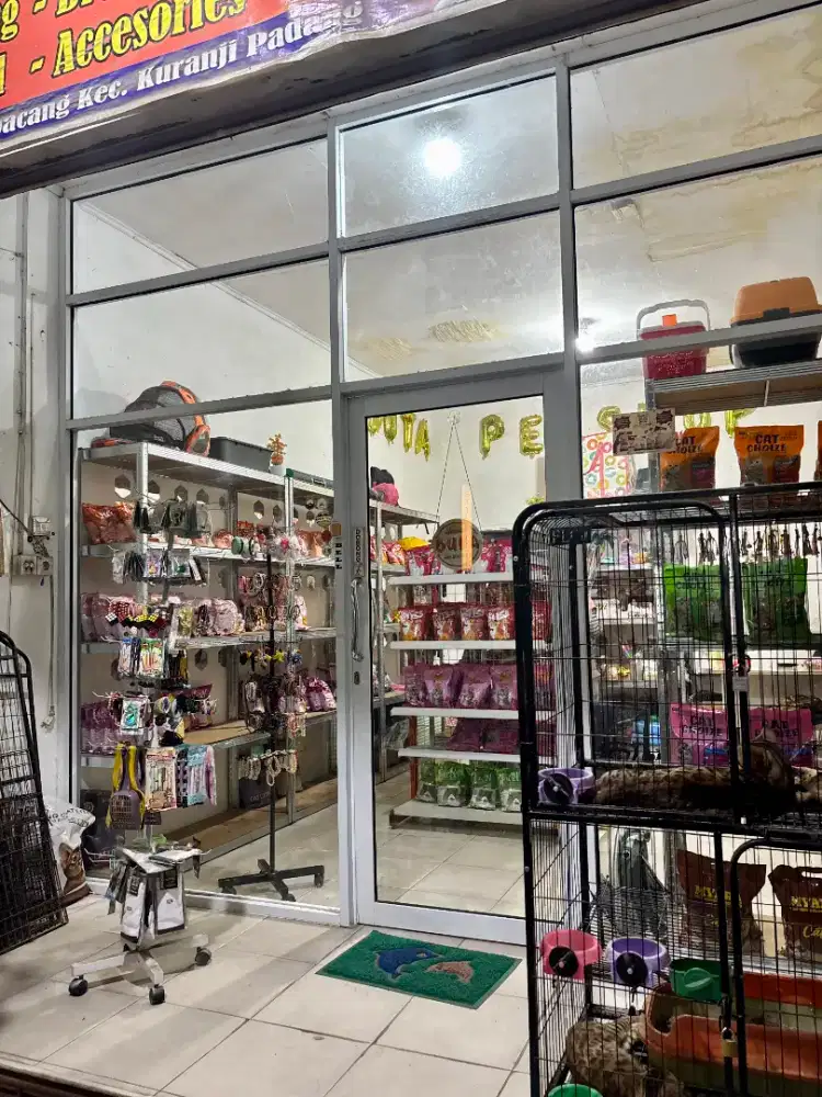 Pintu toko minimarket kaca aluminium