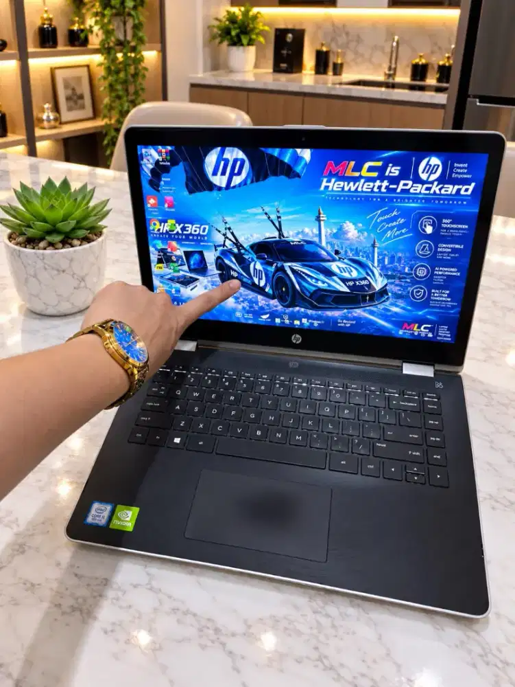 LAPTOP SLIM HP Pavilion X360 FLIP TOUCHSCREENDUAL VGA NVIDIA