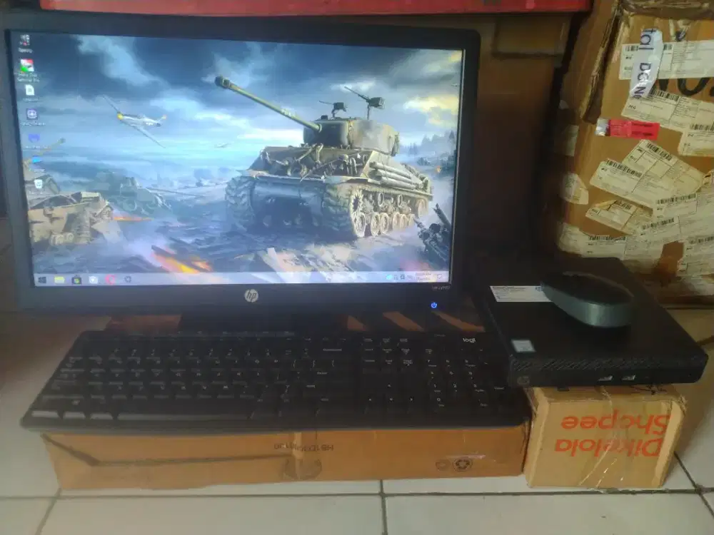 Komputer mini pc hp i3 gen 7 ram 8gbddr4 hdd500gb monitor19inch moskey