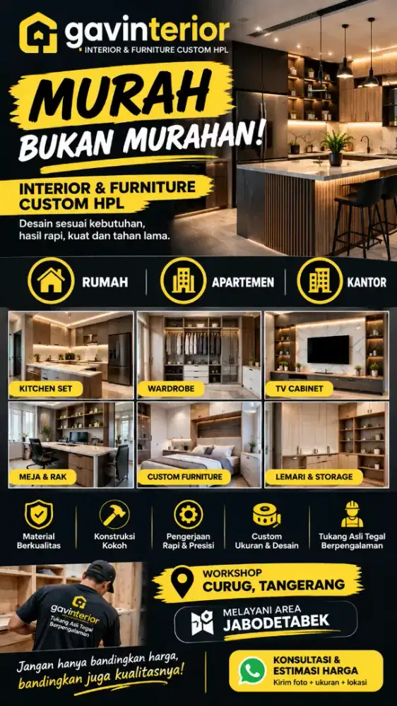 Kitchen Set & Furniture Custom HPL Murah - Jabodetabek