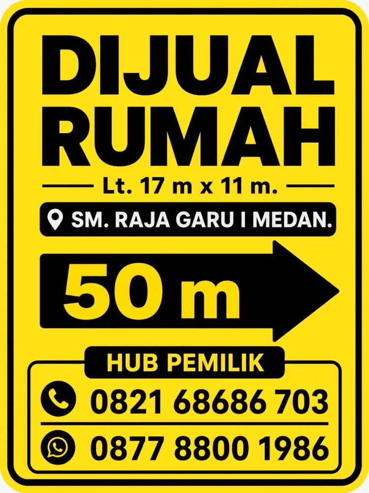 di JUAL rumah Kontrakan 3 unit (belakang kampus UMN Alwasliyah Medan)