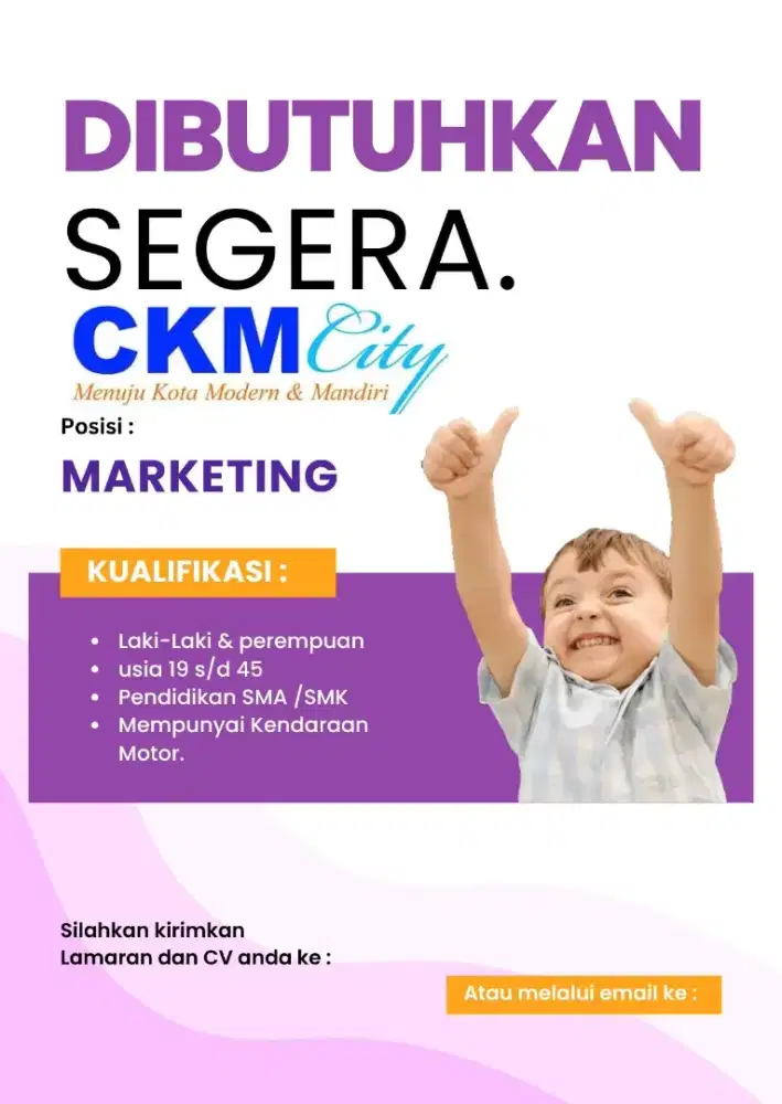 Lowongan kerja marketing Ckm