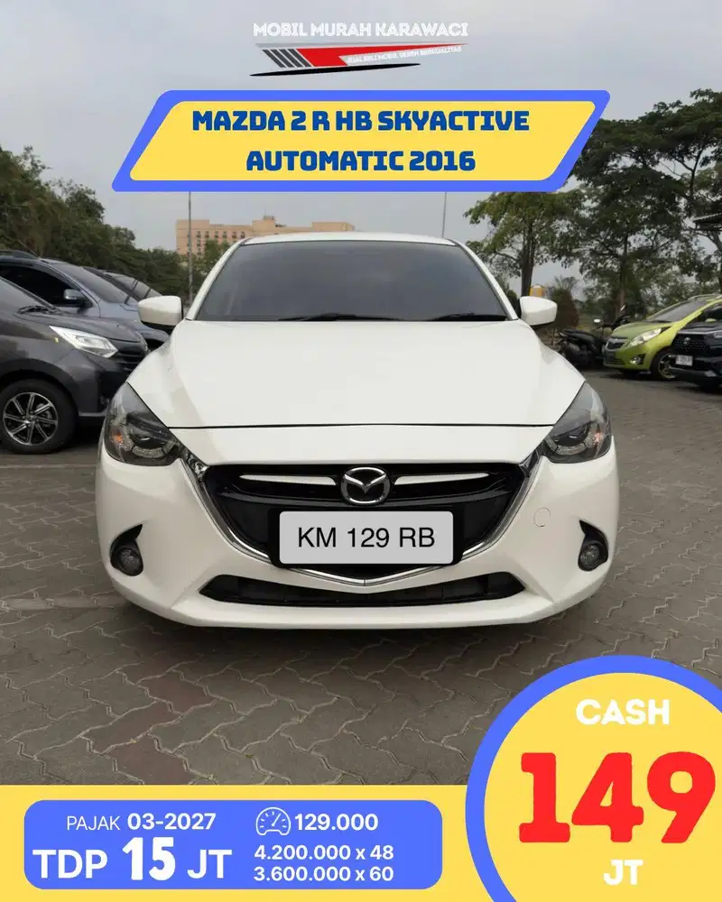 Mazda 2 R 2016 Skyactive AT Matic Putih Istimewa