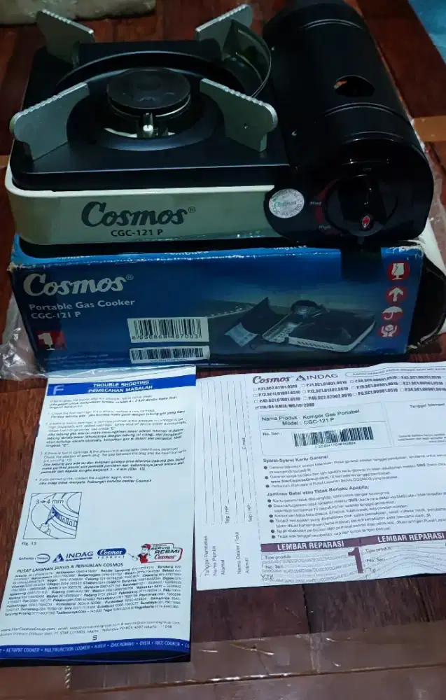 KOMPOR GAS PORTABEL ORIGINAL COSMOS MASIH BARU BELUM PERNAH DIPAKAI