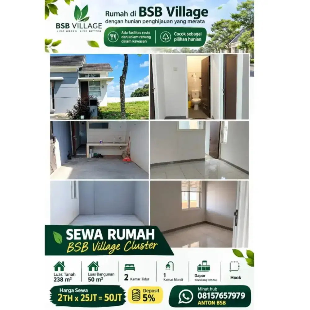 Termurah 238m² bsb village hook aurora lokka kayon tirta sadina ayra