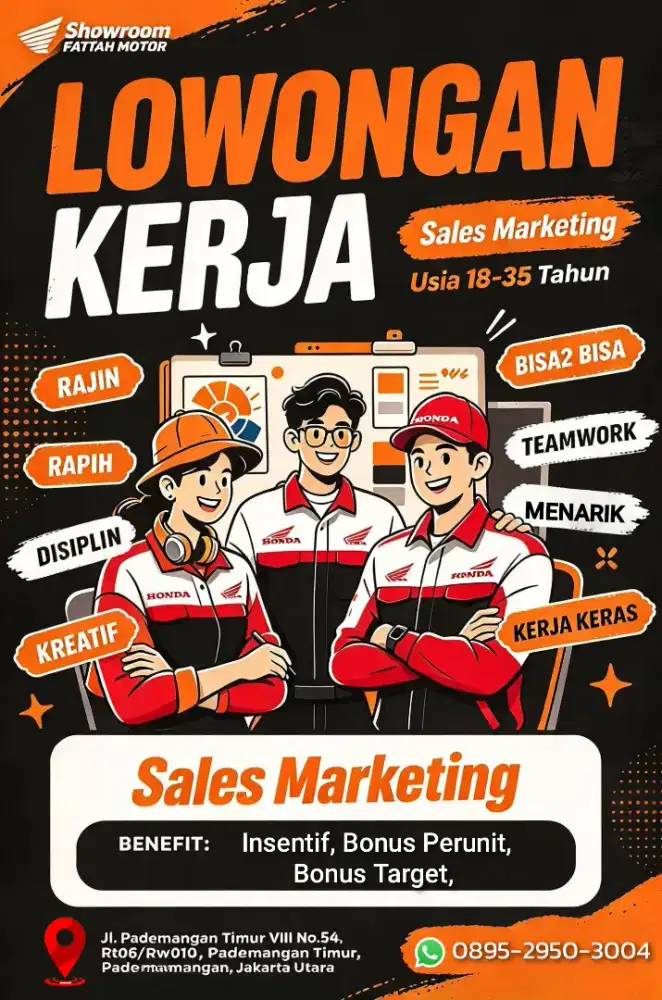 Di butuhkan sales marketing
