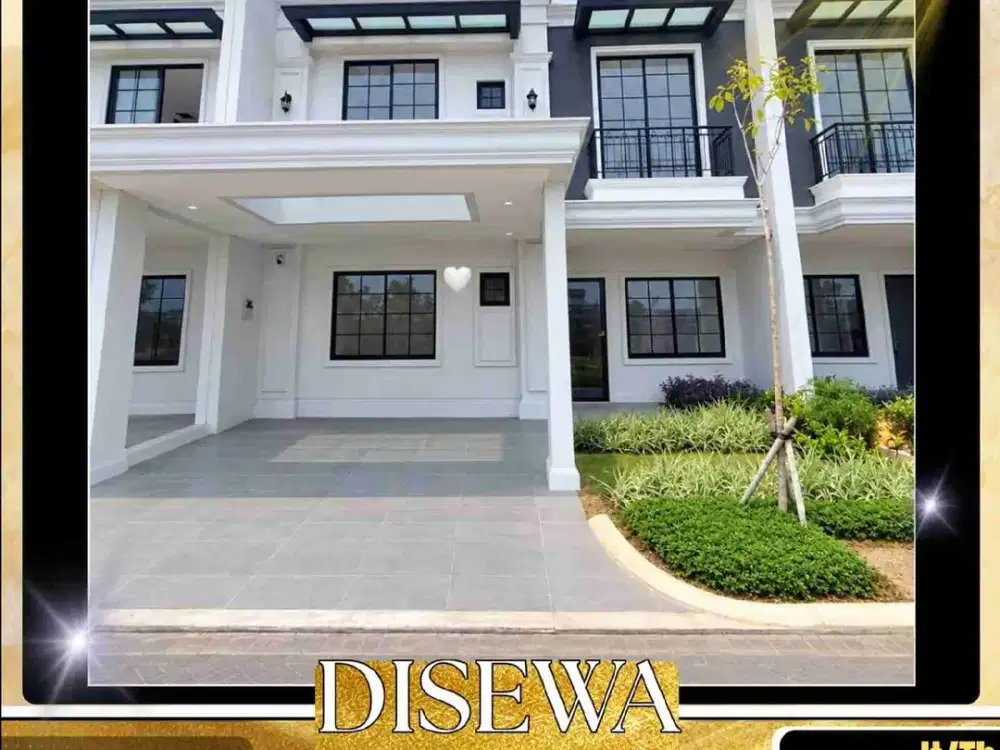 DISEWA  RUMAH BRAND NEW 2 LANTAI  LUAS TANAH DI CLUSTER PASIR PUTIH DI PIK 2 TELUK NAGA TANGERANG