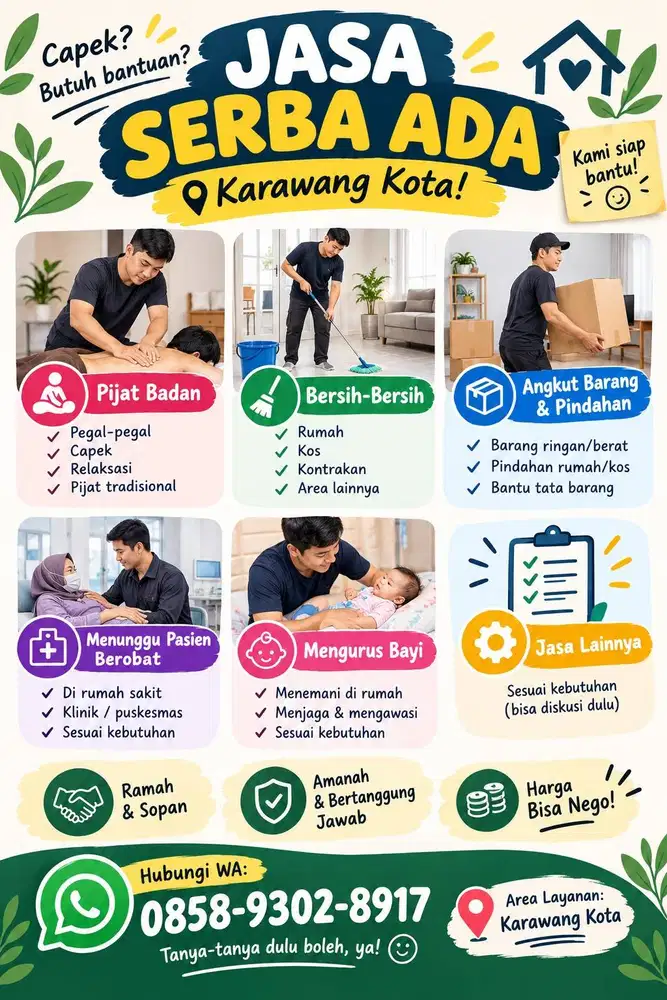 Jasa panggilan se JASA SERBA ADA – KARAWANG KOTA! SIAP 24 JArba bisa