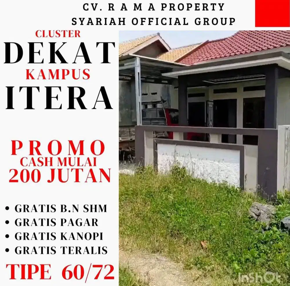 RUMAH STRATEGIS BANJAR AGUNG  DEKAT JALUR 2 ITERA