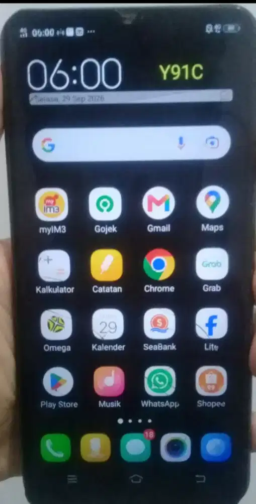 Vivo Y91C 2/32Gb 4G Layar Poni