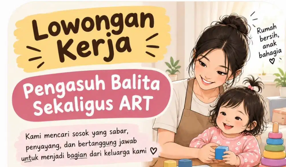 Lowongan untuk menjaga balita dan ART