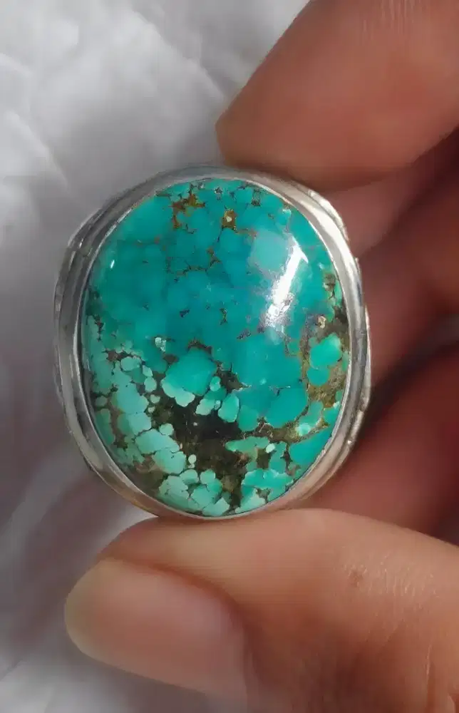 Batu cincin perak pirus persia