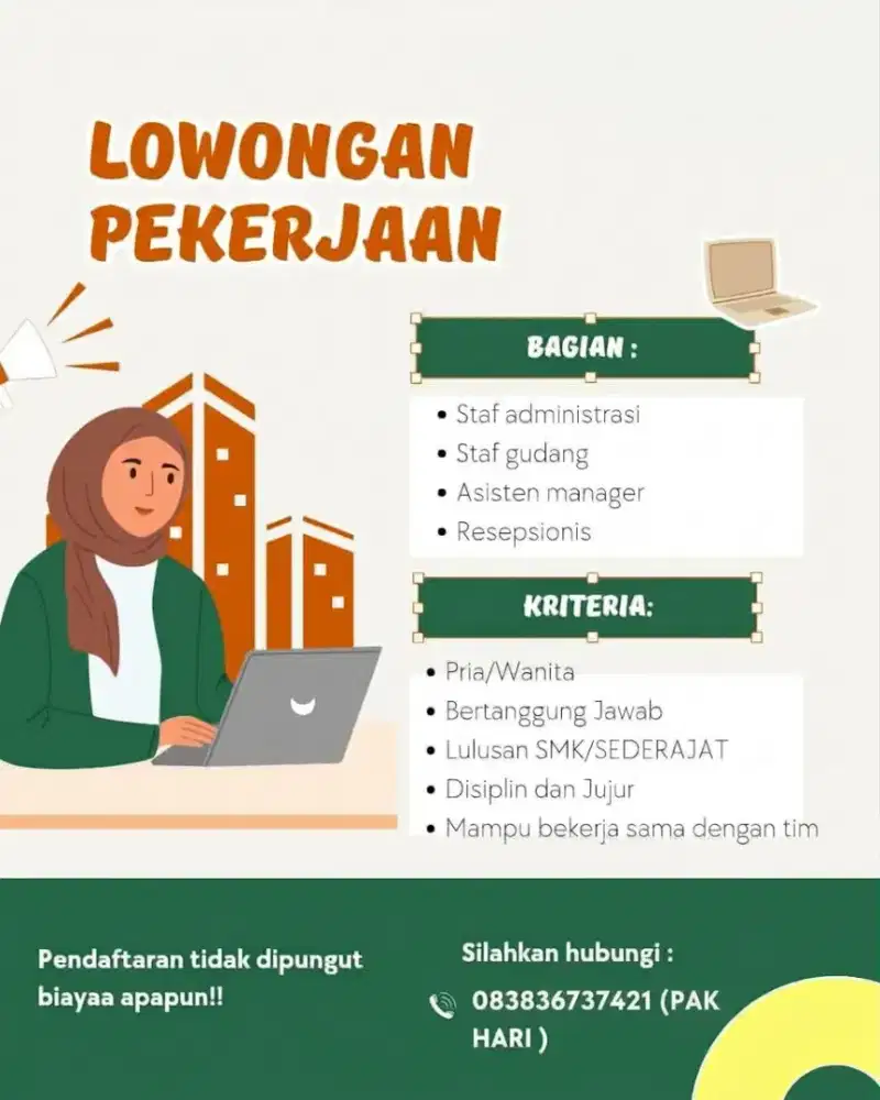 OPEN RECRUITMENT – STAFF KANTOR