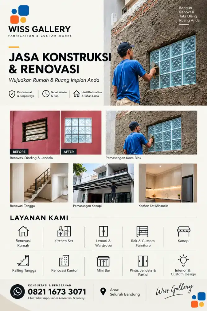 Jasa Renovasi rumah pembuatan rumah atau furniture/interior