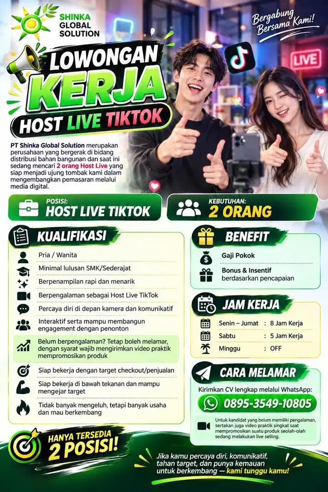 DIBUTUHKAN HOST LIVE