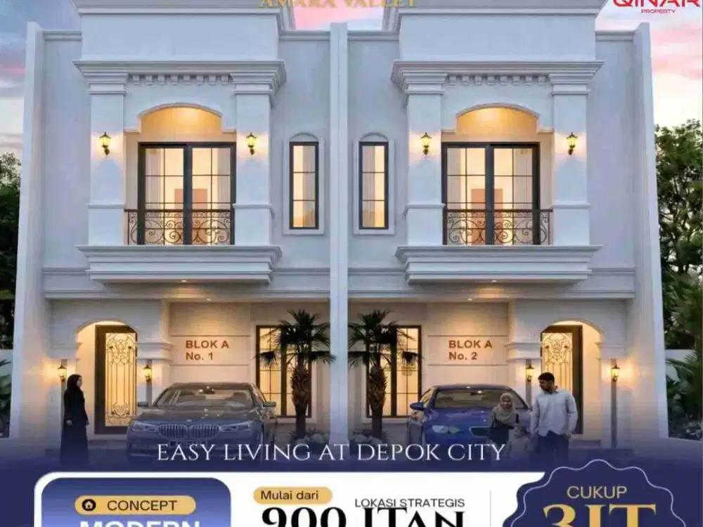 RUMAH MEWAH SUKMAJAYA DEPOK DEKAT STASIUN DAN ROL  HANYA 900 JT AN FREE BIAYA BIAYA