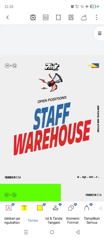 LOWONGAN KERJA STAF WAREHOUSE