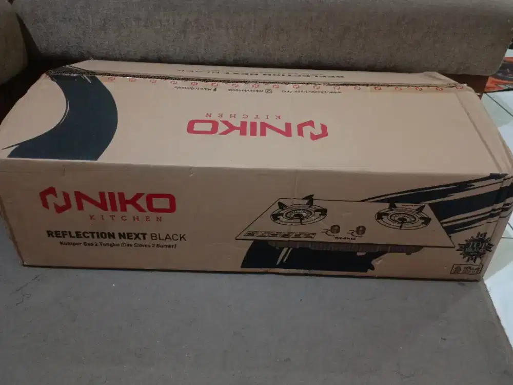 Kompor tanam NIKO next black 2 tungku