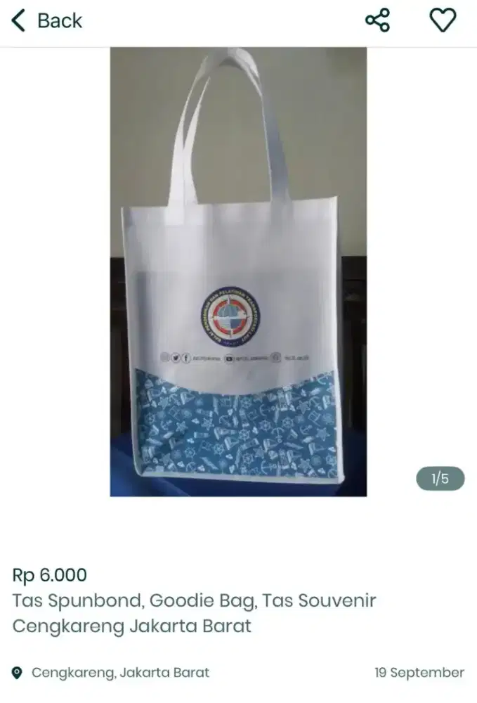 Goody bag custom jahit dan press