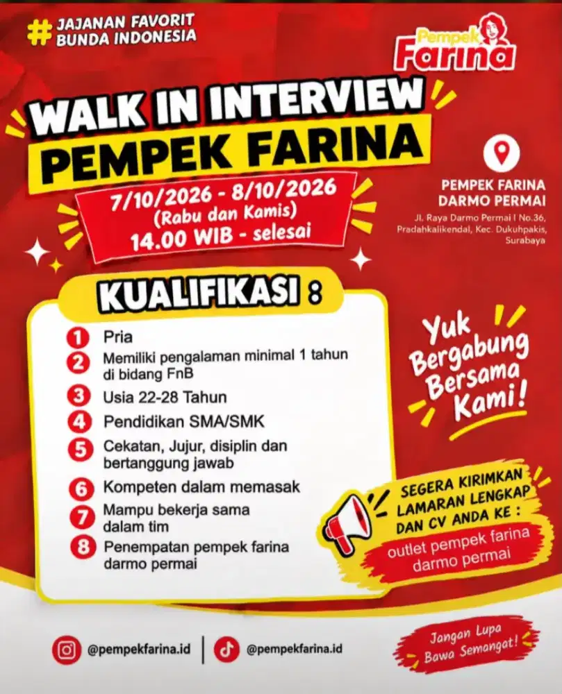 URGENT KITCHE PEMPEK FARINA DARMO PERMAI