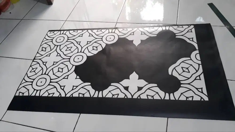 Dekorasi sticker kaca film perumahan gedung bangunan etalase stiker