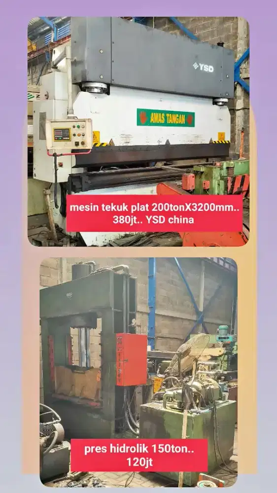 Mesin tekuk plat 8x3200mm