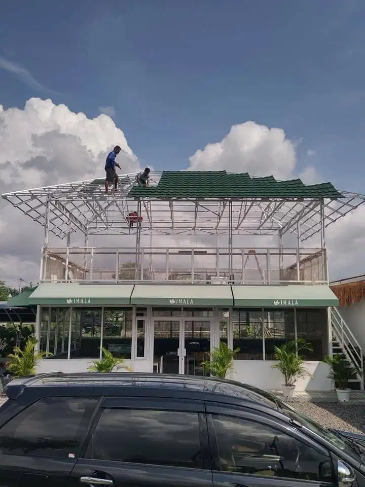 Pasang Kanopi Baja Ringan Kuat Awet Pling PREMIUM Pasti TASO