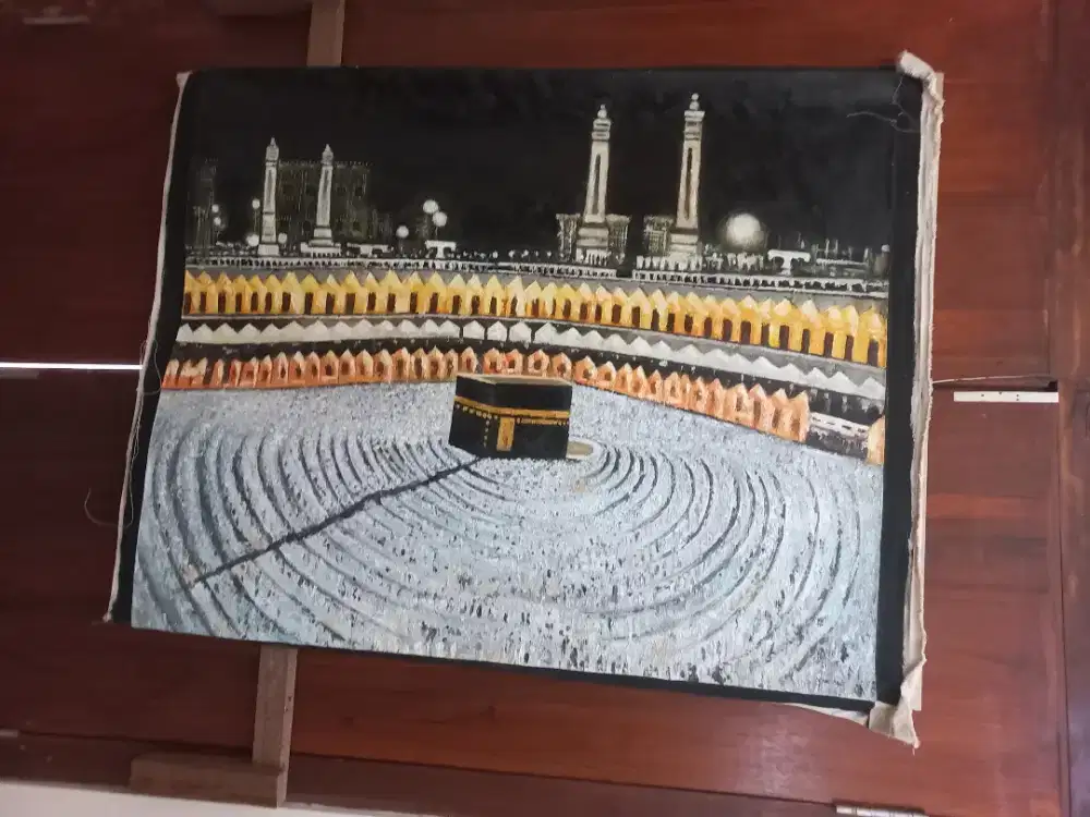 Dijual lukisan kanvas kaabah mekah