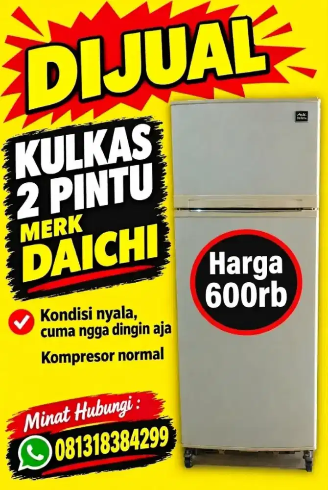 kulkas 2 pintu murah