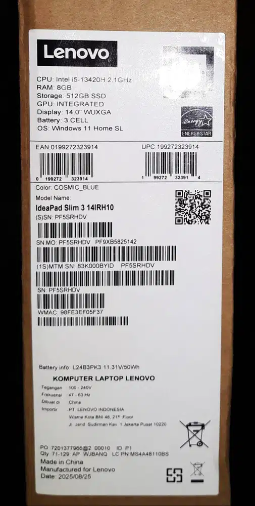 Lenovo Ideapad Slim 3 14IRH10 Core i5-13420H