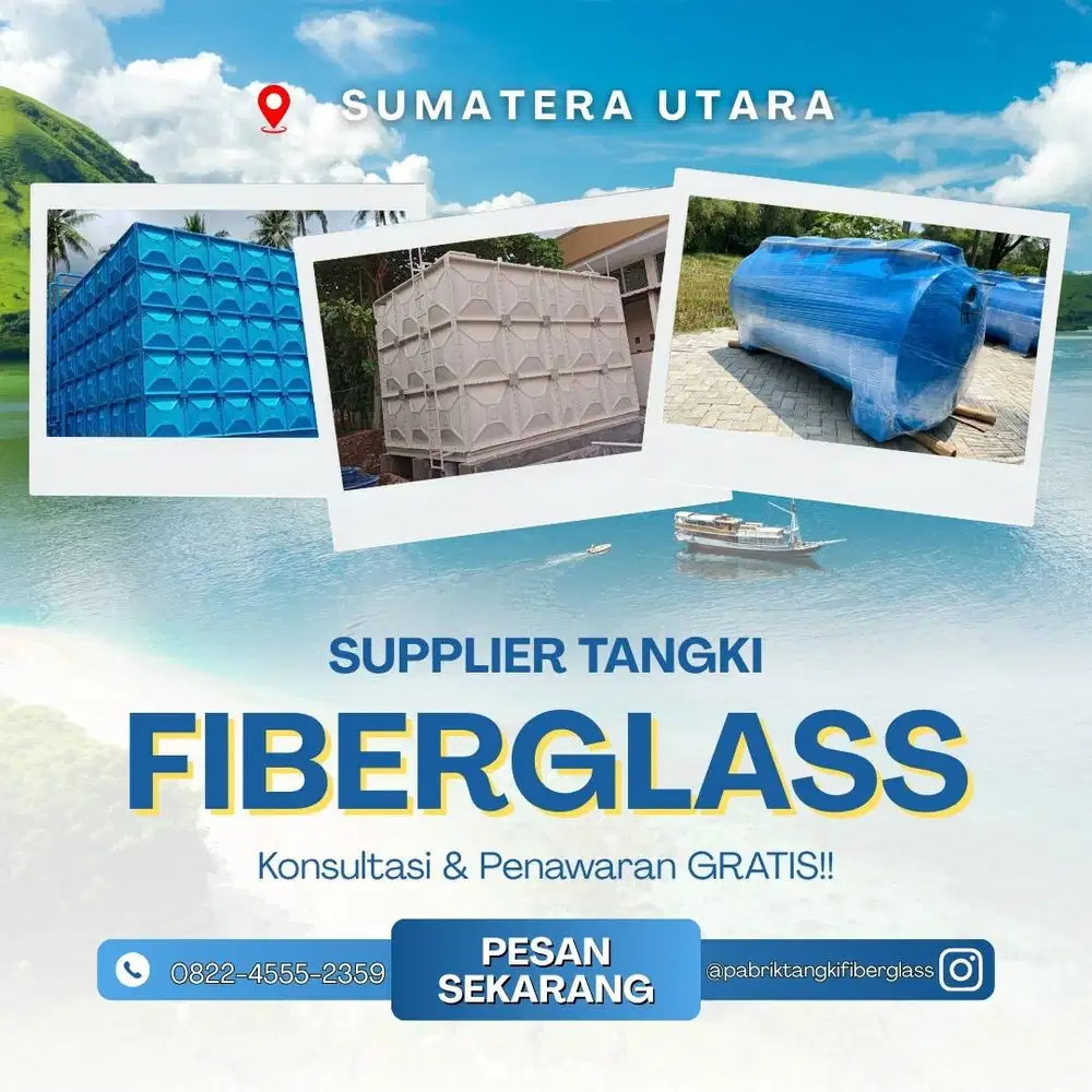 Tangki Fiberglass-Jual Tangki Air, Panel & Silinder Simalungan