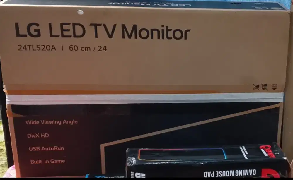 LED Monitor TV LG 24 Fullset Dus Kartu Garansi