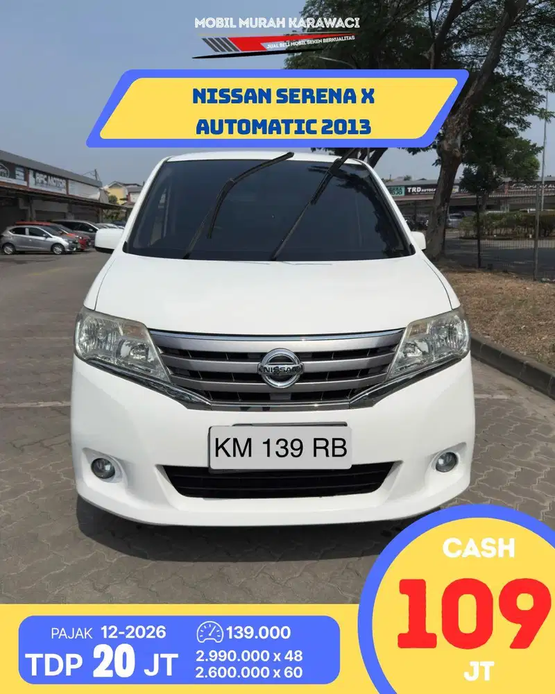 Nissan Serena 2013 X AT Matic Putih Murah Cash 109 juta